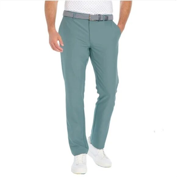 Greg Norman Men's ML75 Luxury 5-Pocket Chino Pants 40x32 Stretch Green NWT - Picture 1 of 8